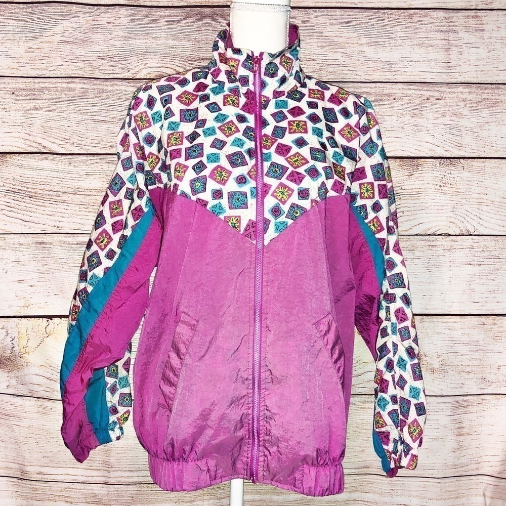 Vintage Windbreaker Jacket by Cheetah Sport Size S